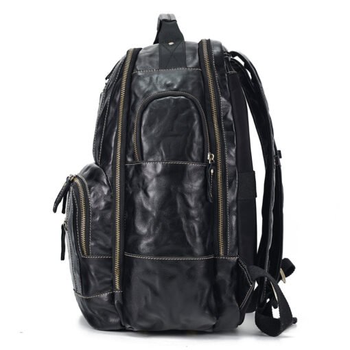 The Standard Leather Backpack Laptop Cowhide Leather Travel Bag