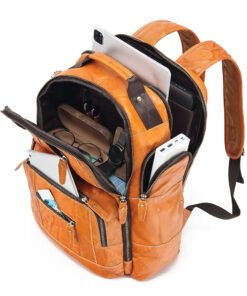 The Standard Leather Backpack Laptop Cowhide Leather Travel Bag
