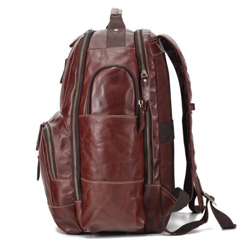 The Standard Leather Backpack Laptop Cowhide Leather Travel Bag