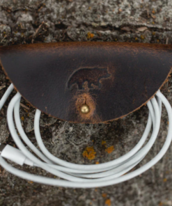 The Leather Cord Wrap dark walnut