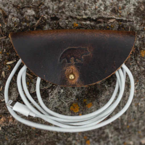 The Leather Cord Wrap dark walnut