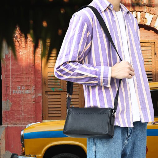 TheAdriano BlackCrossbodyBagforMen 15