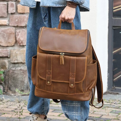 TheAureus ClassicLeatherBackpack 1