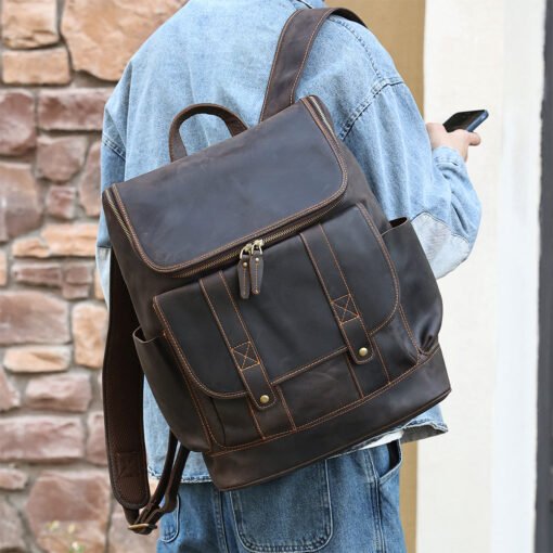 TheAureus ClassicLeatherBackpack 12