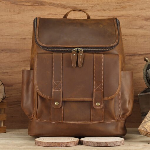 TheAureus ClassicLeatherBackpack 17