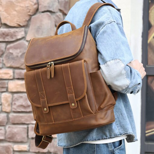 TheAureus ClassicLeatherBackpack 22