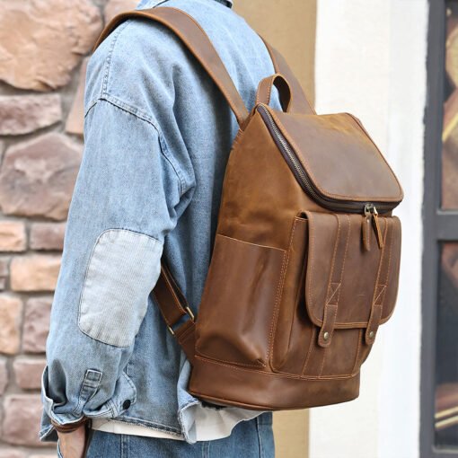 TheAureus ClassicLeatherBackpack 23