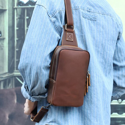 TheBlaze VintageLeatherSlingBag 1