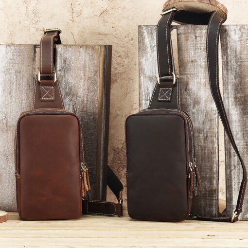 TheBlaze VintageLeatherSlingBag 2