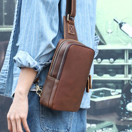 TheBlaze VintageLeatherSlingBag 28