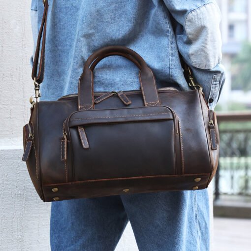 TheCarnelian VintageLeatherDuffleBag 14