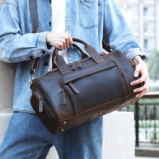 TheCarnelian VintageLeatherDuffleBag 15
