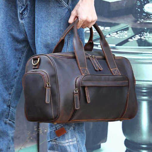 TheCarnelian VintageLeatherDuffleBag 16