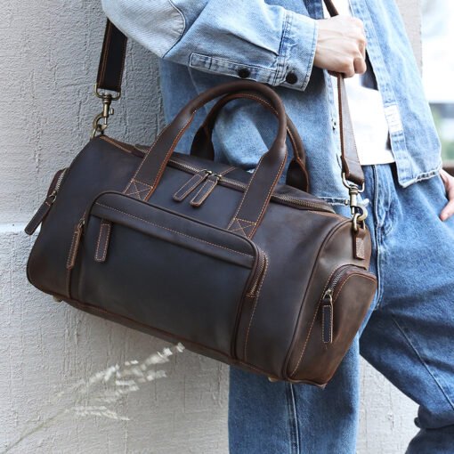 TheCarnelian VintageLeatherDuffleBag 17