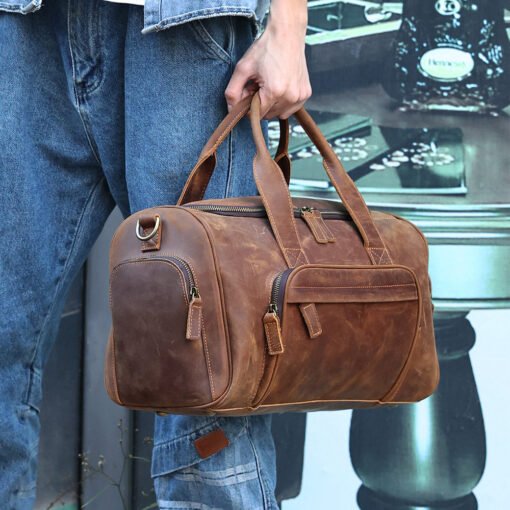 TheCarnelian VintageLeatherDuffleBag 30