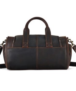 The Carnelian Vintage Leather Duffle Top Grain Cowhide Leather Bag