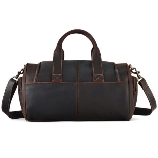 The Carnelian Vintage Leather Duffle Top Grain Cowhide Leather Bag
