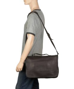 TheFlumen ExpandableLeatherMessengerBag 1