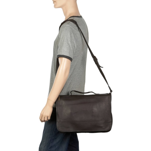TheFlumen ExpandableLeatherMessengerBag 1