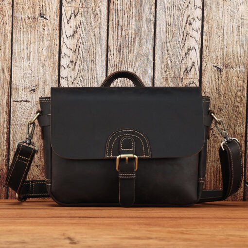The Hermosa Vintage Crossbody Cowhide Leather Messenger Bag