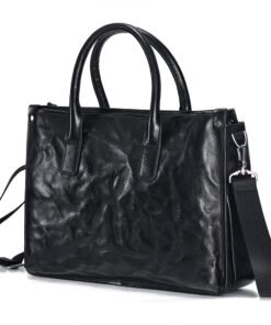 TheJett Men sBlackLeatherBriefcase 14