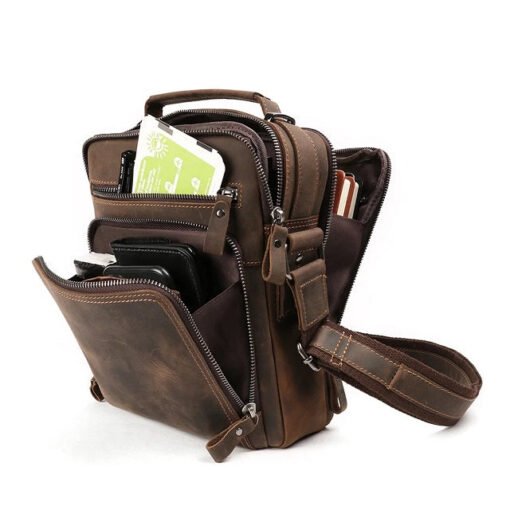 TheManBagTheRealLeatherCompanyLeatherMessengerBagFull