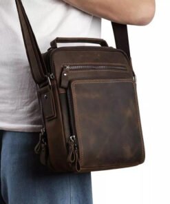 TheManBagTheRealLeatherCompanyLeatherMessengerBagWorn