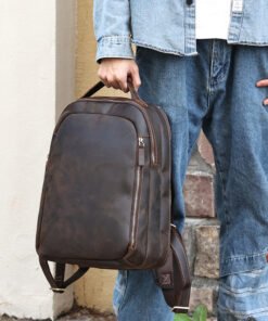 TheMarrone TravelLeatherBackpack 1