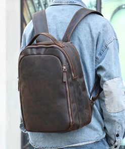 TheMarrone TravelLeatherBackpack 12