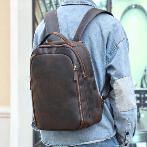 TheMarrone TravelLeatherBackpack 12