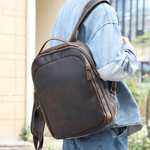 TheMarrone TravelLeatherBackpack 13