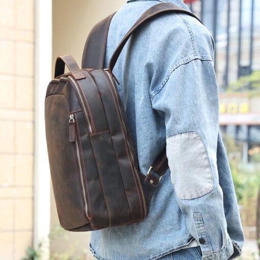 TheMarrone TravelLeatherBackpack 14