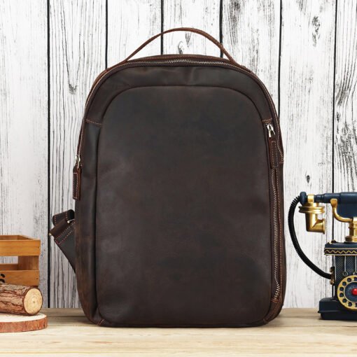 TheMarrone TravelLeatherBackpack 9