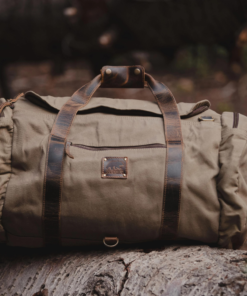TheNomad Men sWaxedCanvas Full GrainLeatherDuffelBag 1