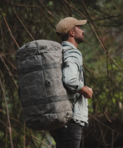 TheNomad Men sWaxedCanvas Full GrainLeatherDuffelBag 2