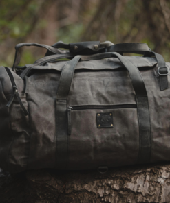 TheNomad Men sWaxedCanvas Full GrainLeatherDuffelBag 3