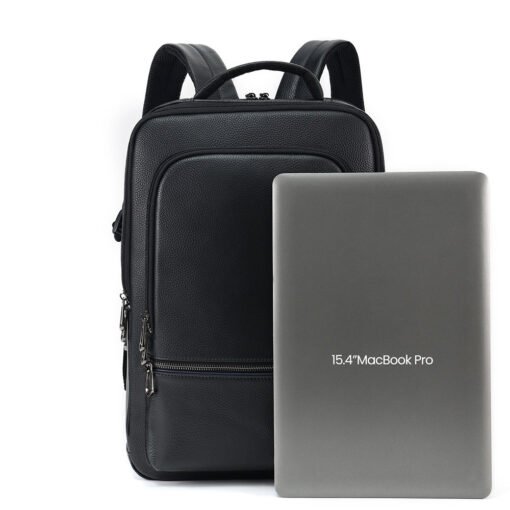 TheNyx TopGrainBlackLeatherBagforSchool College 10