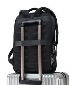 TheNyx TopGrainBlackLeatherBagforSchool College 15