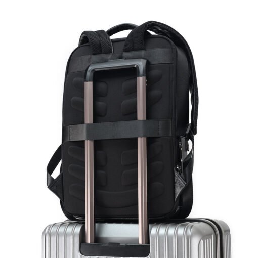 TheNyx TopGrainBlackLeatherBagforSchool College 15