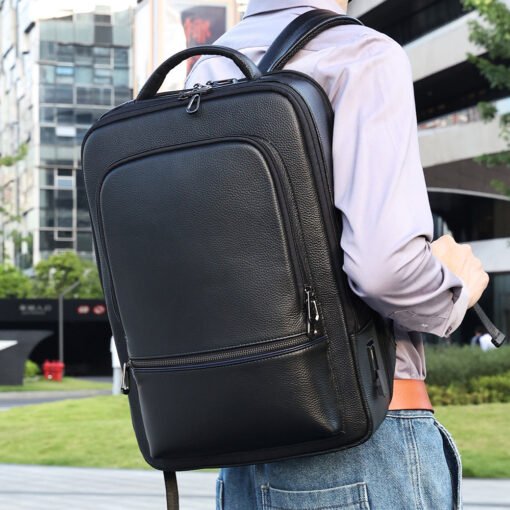 TheNyx TopGrainBlackLeatherBagforSchool College 23