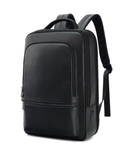 TheNyx TopGrainBlackLeatherBagforSchool College 3