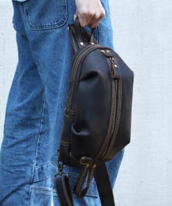 The Oreste Genuine Cowhide Chest Crossbody Leather Bag