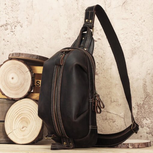 TheOreste ClassicLeatherSlingBagforMen 12