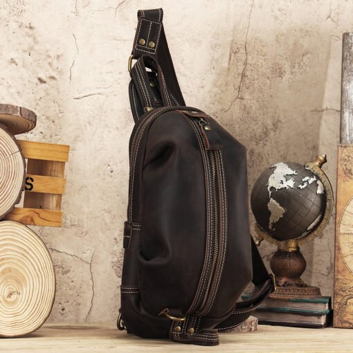 TheOreste ClassicLeatherSlingBagforMen 13