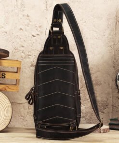 TheOreste ClassicLeatherSlingBagforMen 14