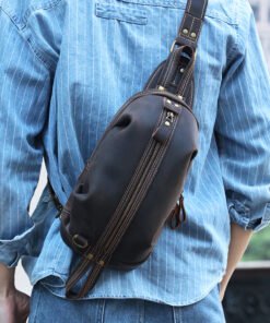 TheOreste ClassicLeatherSlingBagforMen 16