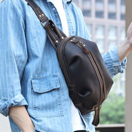 TheOreste ClassicLeatherSlingBagforMen 19