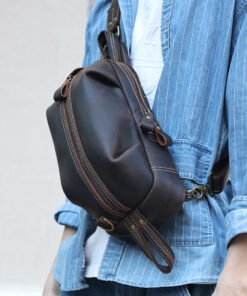 TheOreste ClassicLeatherSlingBagforMen 20