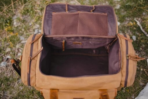 TheWasatch WaxedCanvasandFull GrainLeatherDuffelBagforMen 10