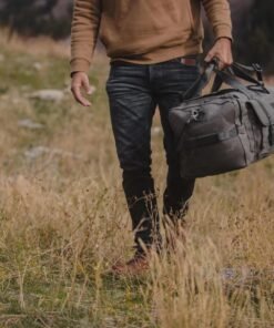 TheWasatch WaxedCanvasandFull GrainLeatherDuffelBagforMen 16